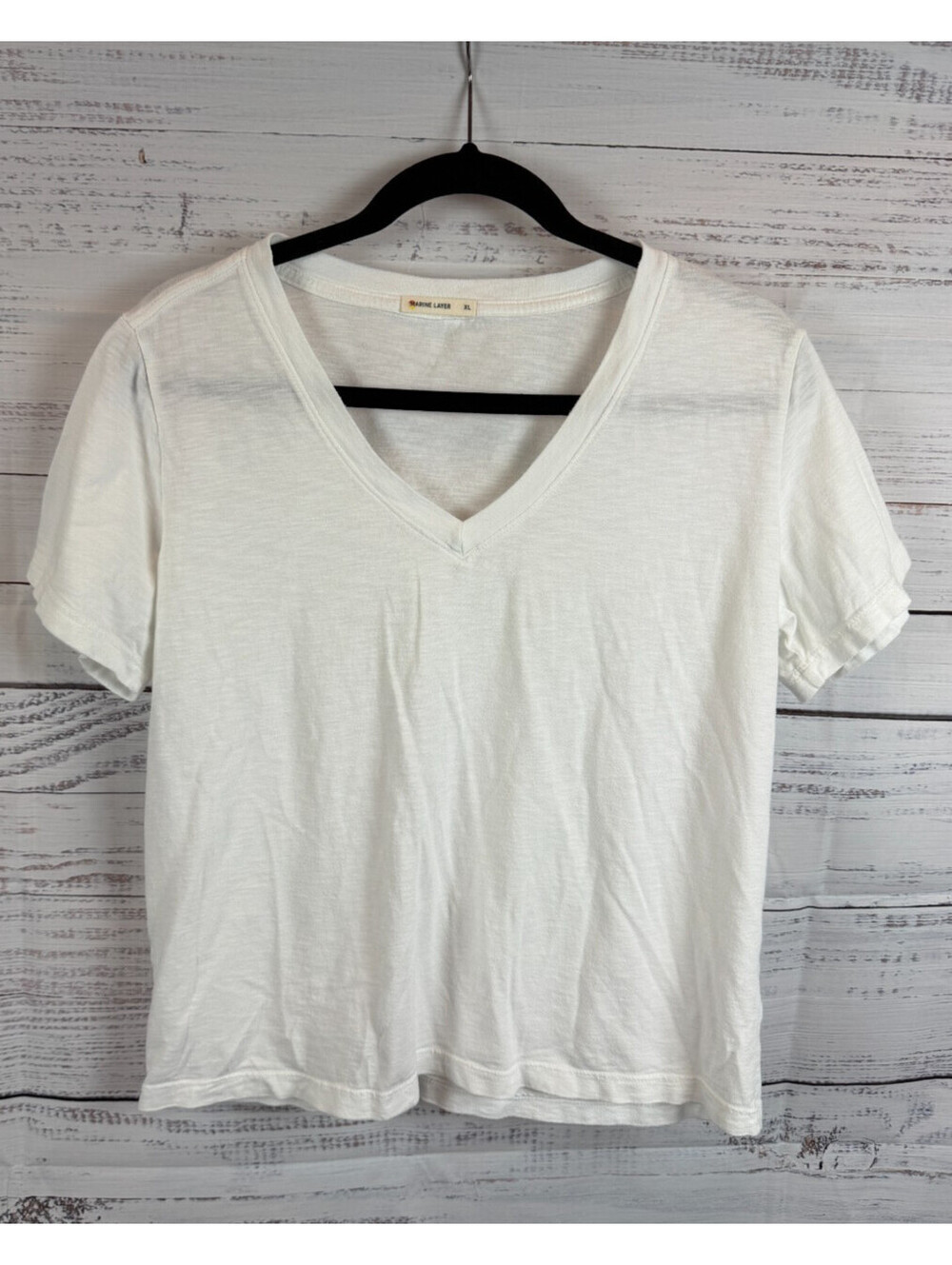 MARINE LAYER white cotton modal classic T-shirt size XL